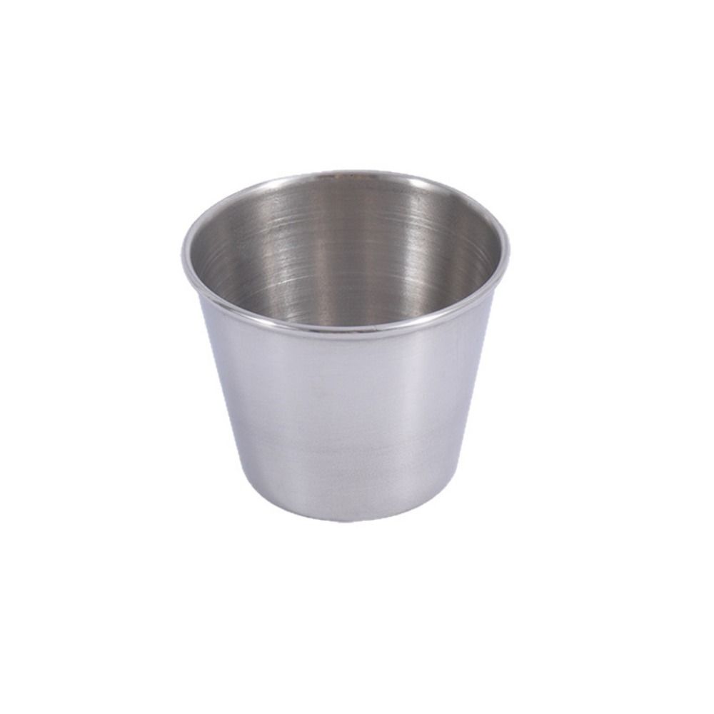 12PCS/SET Stainless Steel Barbecue Dipping Cup Small Size Seasoning Dish Sauce Cup Western Cuisine