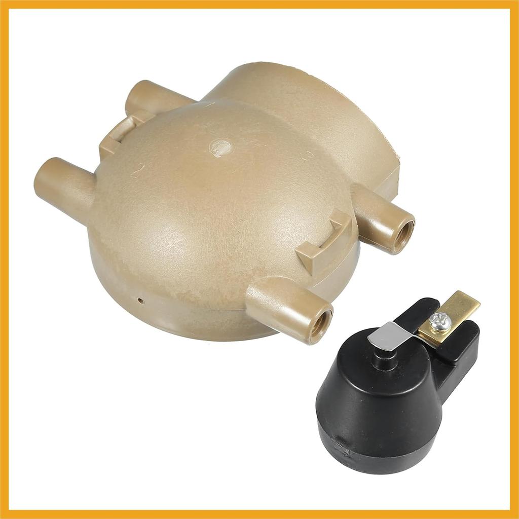 Terminal Ignition Distributor Cap with Rotor for Ford 4 Cylinder for Tractors 2N 8N 9N with Front Mount Distributor Replacement