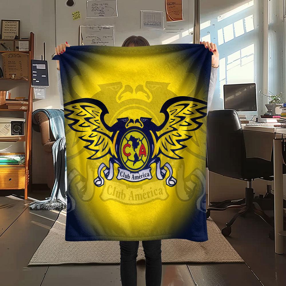1PC Club America Patterned Flannel Blanket Suitable For All Seasons for Home Decor Warmth and Comfort Gifts Holiday Present