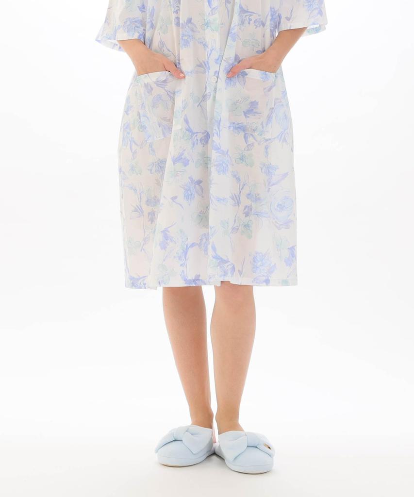 Narue Nightshirt Floral Free Size 60/Lawn Dress, Women's, White,