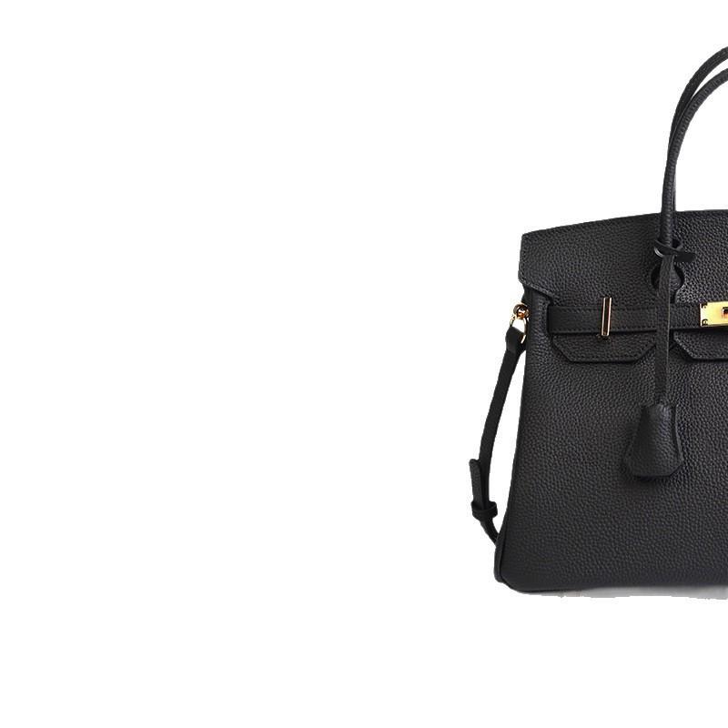 2025 Oberleder Damen Tasche Hochwertig Platin Modisch Temperament Echtes Leder Klassisch All-Match Handtasche