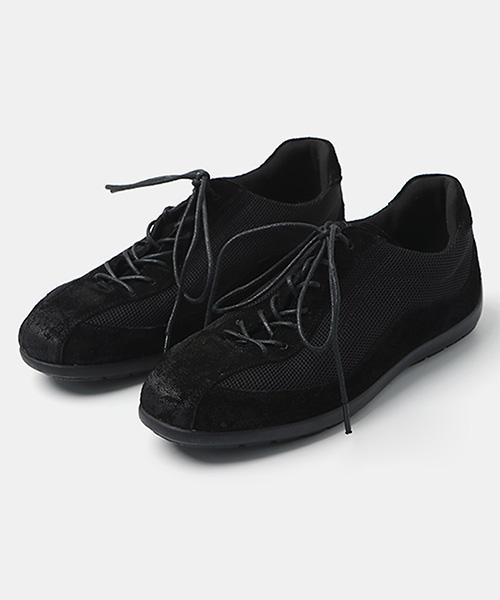 Wetheroad Wtrd3116-3 Lazy Suede Racing Sneakers Mesh Black