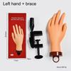 Mannequin Practice Hand with Firm Desktop Bracket Flexible Reusable Nail Art Training Hand for Acrylic Gel Painting Salon Display