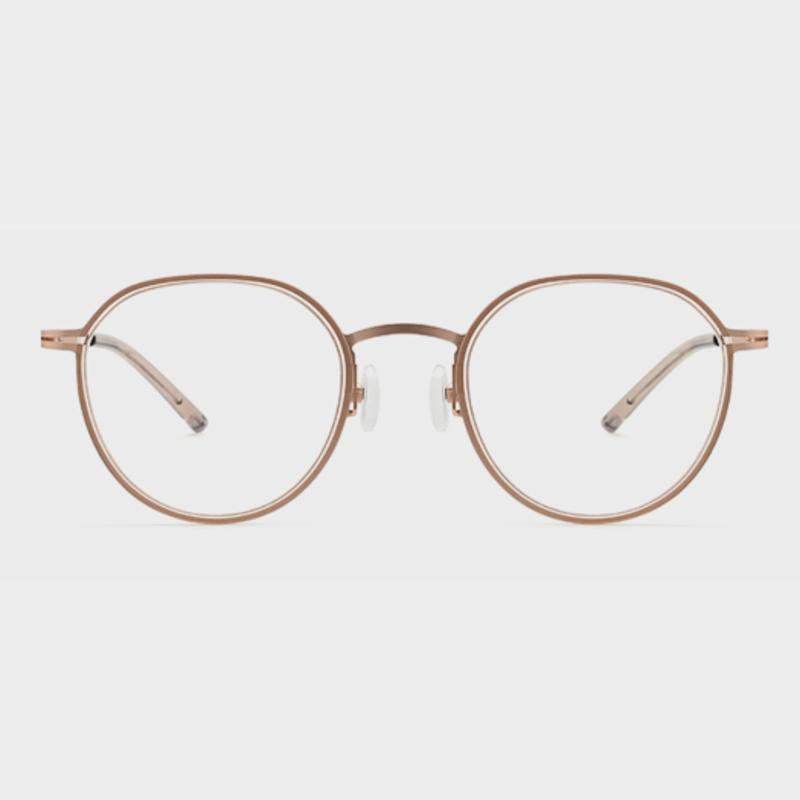 LOOKING4U NeoRetro B5153 C2 Rose Gold Blue Light Blocking Glasses