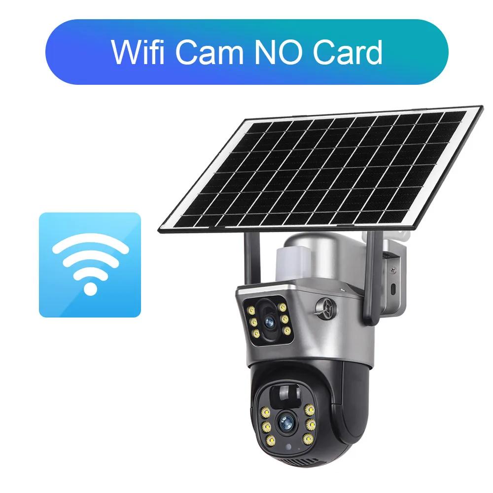Nowa kamera 4K 8MP Solar 4G/WiFi Dual Screen Outdoor Wireless PTZ Dual Lens Security Protection Automatyczne śledzenie CCTV Monitoring Kamery