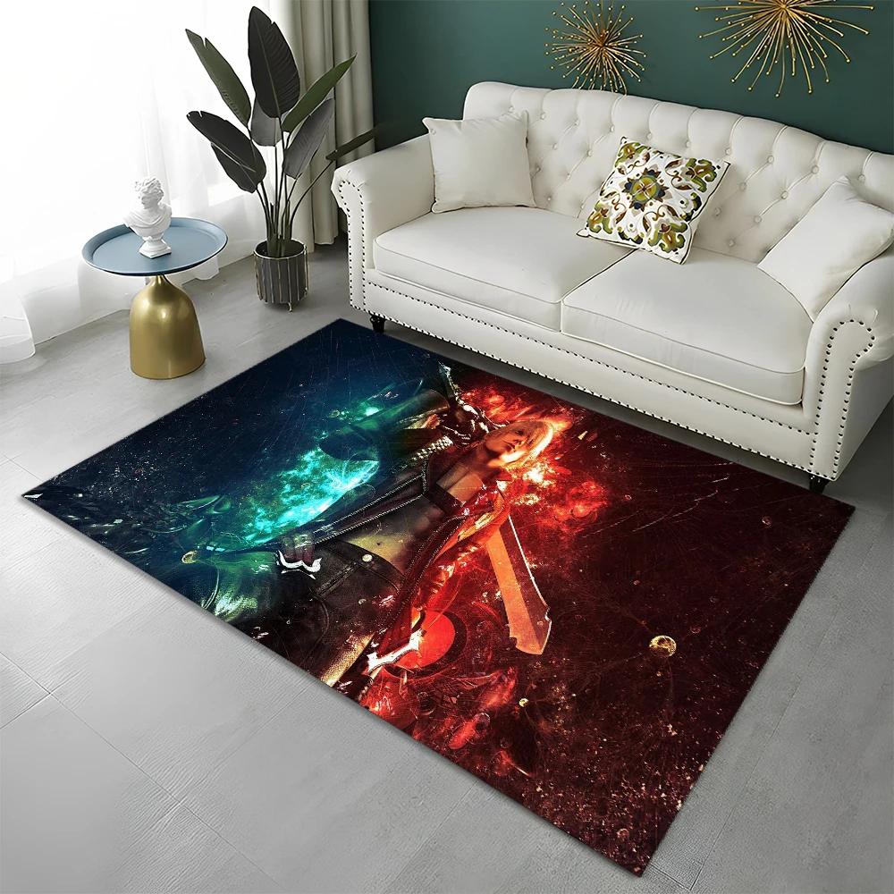 DMC Game D-Devil May Cry Gamer Carpet Rug for Home Living Room Bedroom Sofa Doormat Decor,kid play Area Rug Non-slip Floor Mat