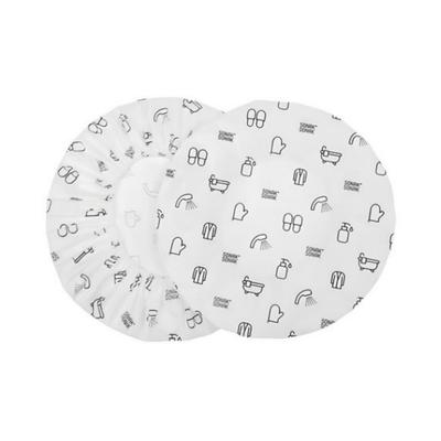 Sonaksonak Ironclad Shower Cap, White, 2 Pieces