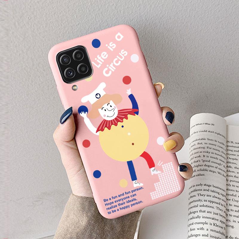 Hülle Für Samsung A12 5G M12 F12 A 12 Süßes Herz Blume Rückseite Weiches Silikon Matt Schutzhülle Für Samsung Galaxy A12 5G