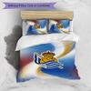 Set Lenzuola Stampato 3 Pezzi FC Real Sociedad Copripiumino Traspirante con Federe Biancheria da Letto Decorativa per Camera da Letto Casa