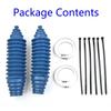 2 Set Gaiter Pinion Boot Accessory Blue Kit Parts Rack And Pinion Steering Boot Replacement Silicone High Quality