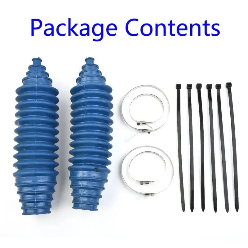 2 Set Gaiter Pinion Boot Accessory Blue Kit Parts Rack And Pinion Steering Boot Replacement Silicone High Quality