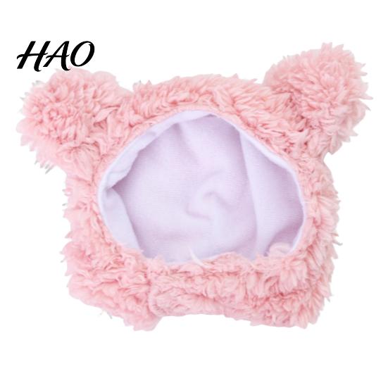 Cat Headwear Pet Headgear Cartoon Shape Super Soft Fastener Tape Non-Fading Ultra-Thick Dress Up Hat Polar Fleece Dog Winter Warm Decor Supplies Puppy
