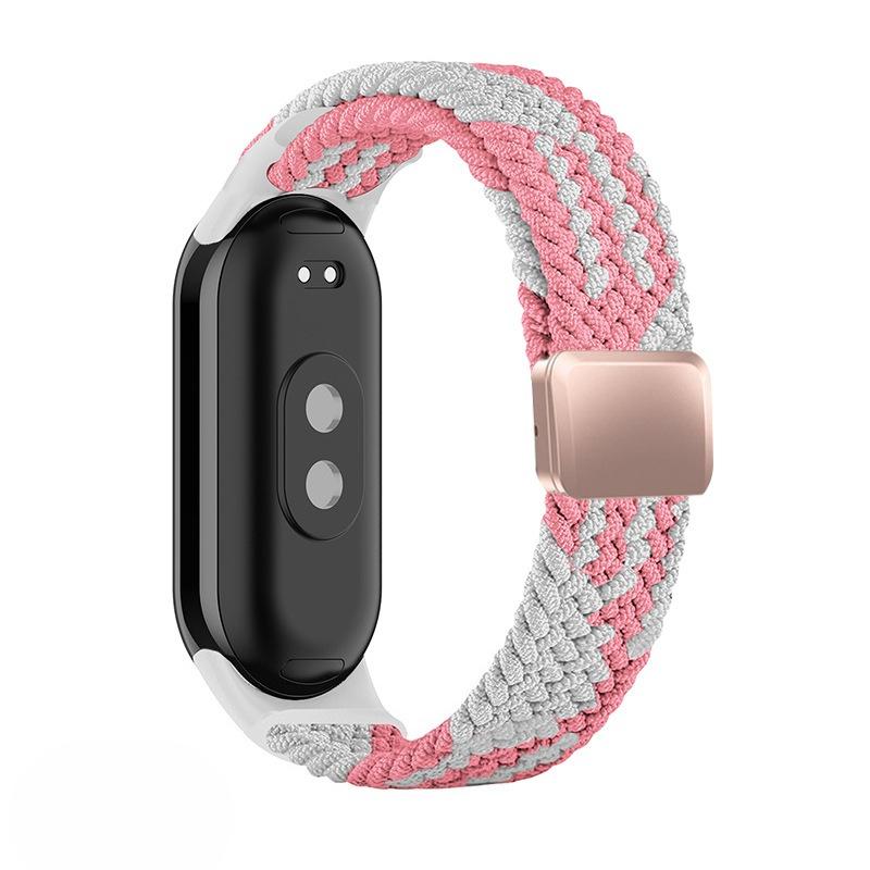 Braided Nylon WatchBand Strap For Xiaomi Mi Band 10 Smart Wristband Braided Elastic Weave Bracelet Miband 8 9 Watchstrap