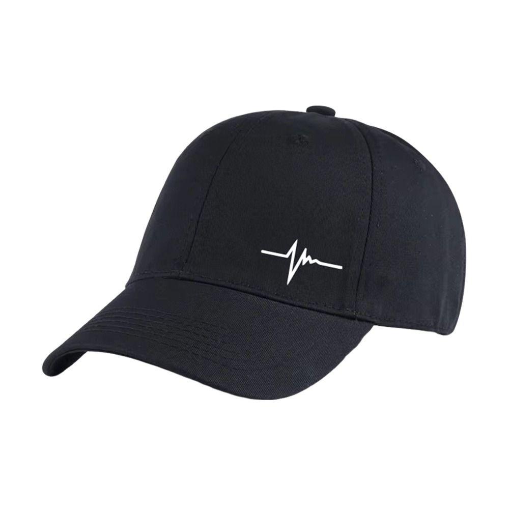 Heartbeat Baseball Cap Cotton Snapback Hat Vintage Dad Hat  Outdoor