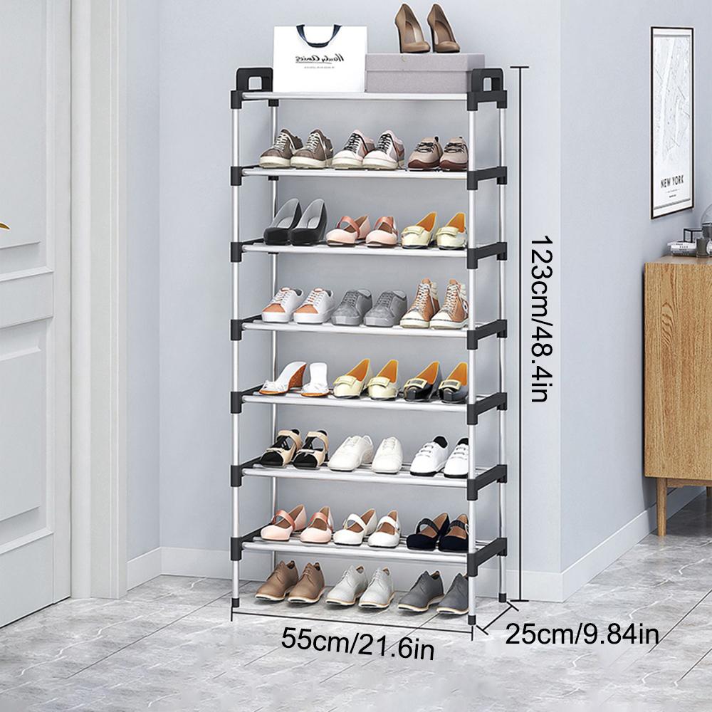 7-Story Aluminum Alloy Shoe Rack Multi-Layer Assembly Dust-Proof Storage for Dormitory Entrance Organizer shoemaker organizer