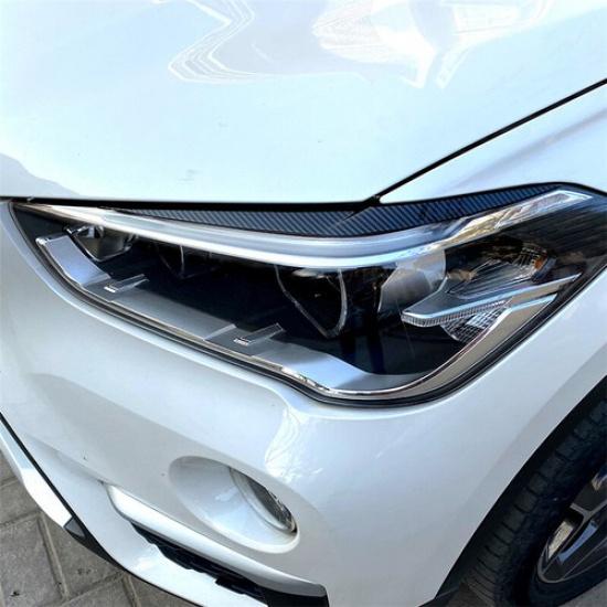 For BMW X1 F48 2016-2022 Car Styling Front Headlights Eyebrow Eyelid Trim Strips