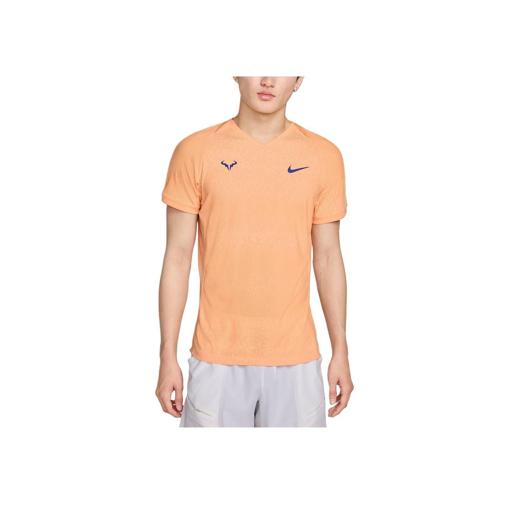 Nike Rafa Logo Design Versatile Pullover Short Sleeve T-Shirt Men Tops Orange Chalk FD5409-777