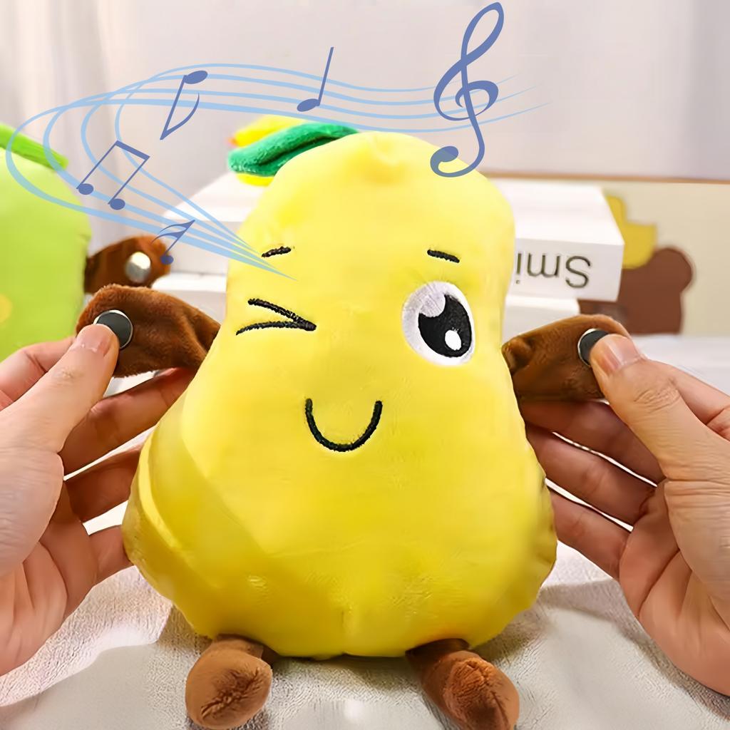 Kreatives Frucht Yali Birne Berührungsempfindliches Rhythmusklavier - Einzigartiges Neuheits Musikalisches Eltern-Kind Interaktives Plüschtier