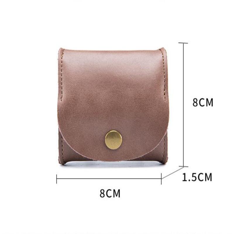 Vintage Echte Leder Kopfhörer Tasche Mini Kopfhörer Halter Münzbörse Für Männer Frauen