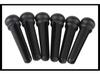 Ebony Acoustic Guitar Bridge Pins, Set of 6, Inlaid with 6.0mm Mother-of-Pearl