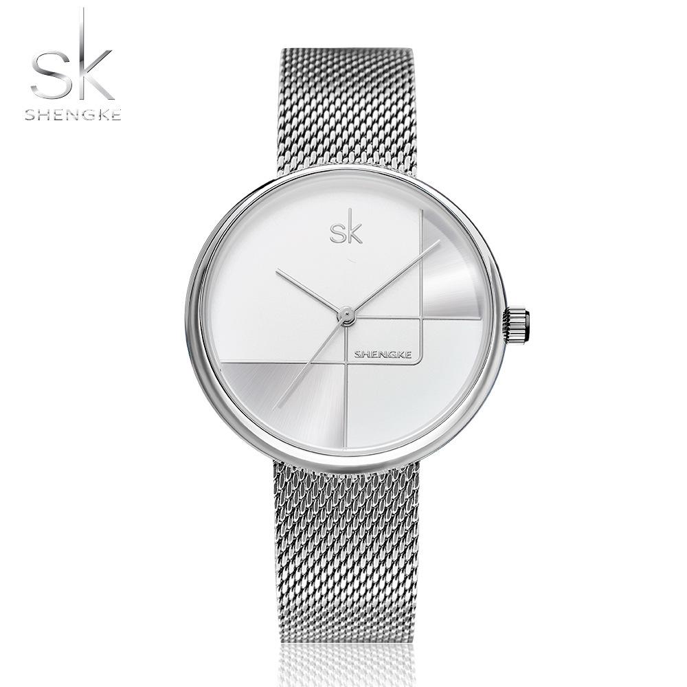Ladies Watch Fashion Simple Personality Geometric Women S Watch Quartz Watch Mesh Strap Watch 0105
