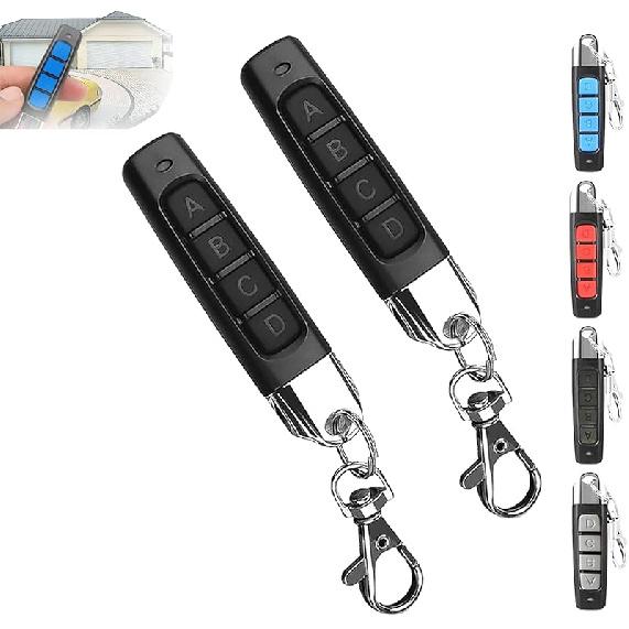 4-in-1 Remote Control Duplicator, Remote Control Duplicator for Cars, Wireless Cloning Key Fob Duplicator, 433MHz Copy Remote Controller, Universal