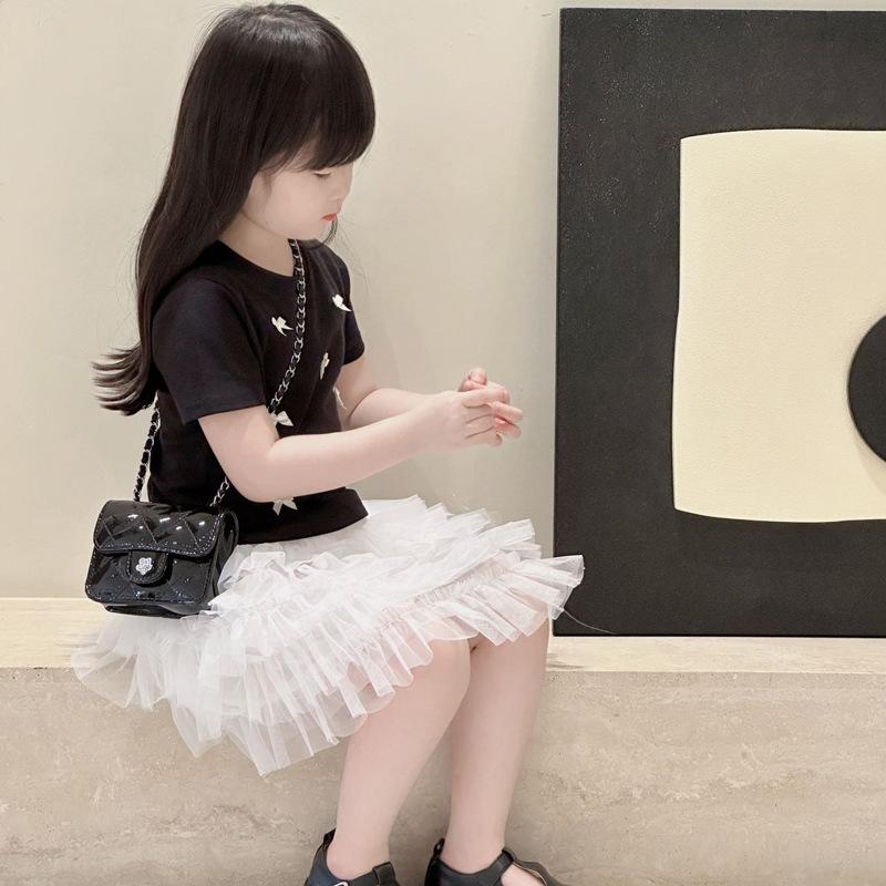 Borsa a Spalla Singola, alla Moda con Motivo a Diamanti, Superficie Lucida Incisa al Laser, Borsa a Tracolla, Borsa per Bambini