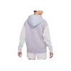 Nike Sportswear Embroidered Logo Colorblock Fleece-Lined Hoodie Pullover Women Tops Light-Purple DO6961-521
