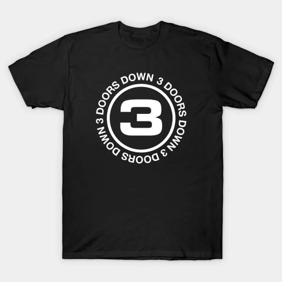 3 Doors Down Logo Band Black Cotton Shirt Full size S-5XL BS1280