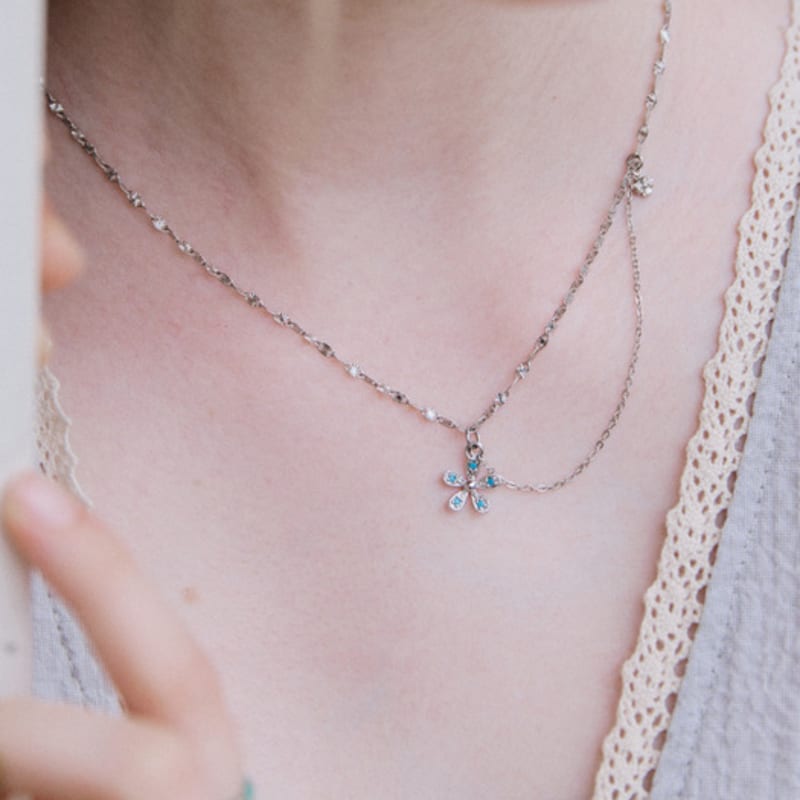 MERRYMOTIVE Native Flower Motif Chain Necklace