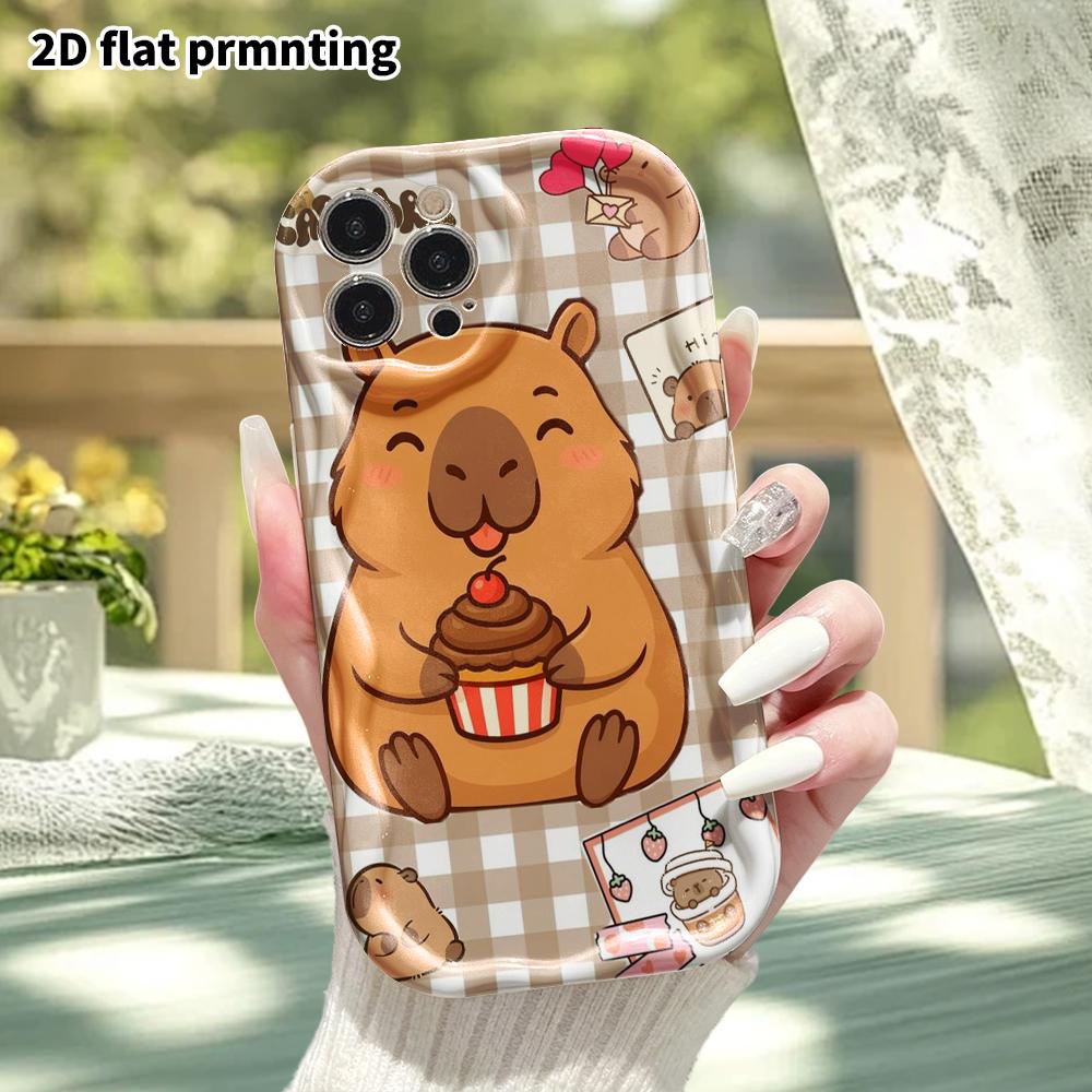Phone Case: 2D Flat, Suitable for iPhone 18 17 16 15 14 13 12Pro Protective Case, Phone Decoration, Eating Cupcakes, Perfect Christmas and Halloween H