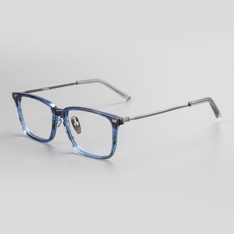 

Япония Чистый Титан M85 Квадратная Оправа Ацетатные Очки для Мужчин и Женщин - Очки для Близорукости с Полной Оправой