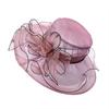 Floral Organza Wide Rim Church Fascinator Lady Tea Party Summer Beach Sun Hat
