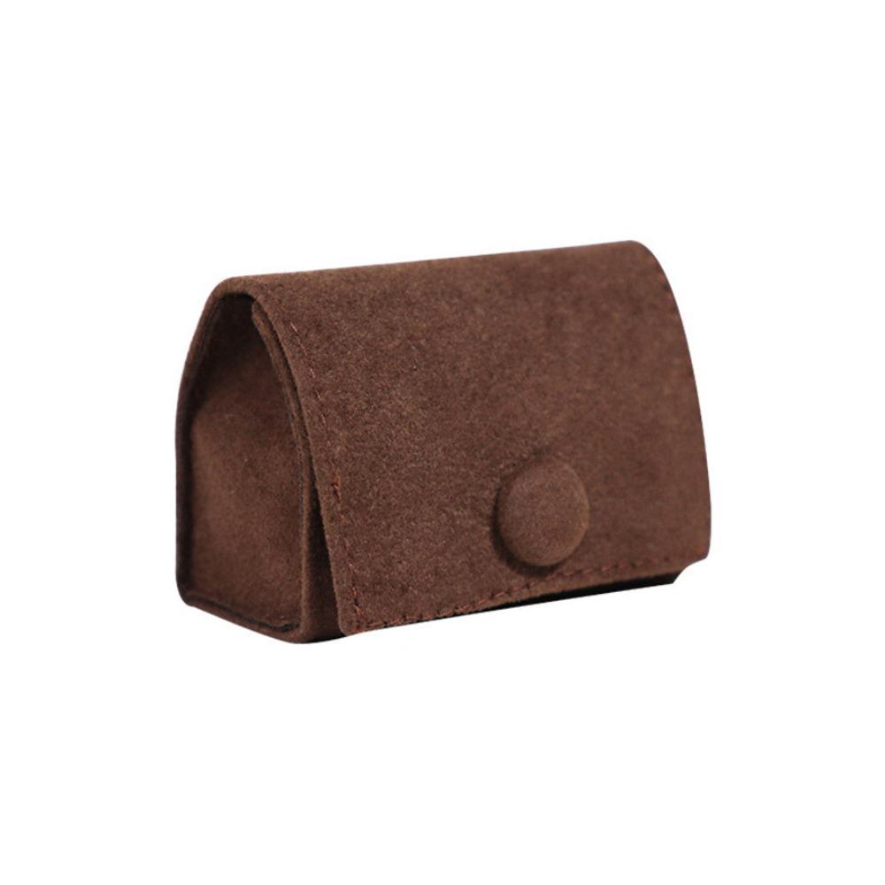 Multi-purpose Rng Jewelry Box Velvet Jewelry Case Simple Mini Storage Box  Travel кофейный