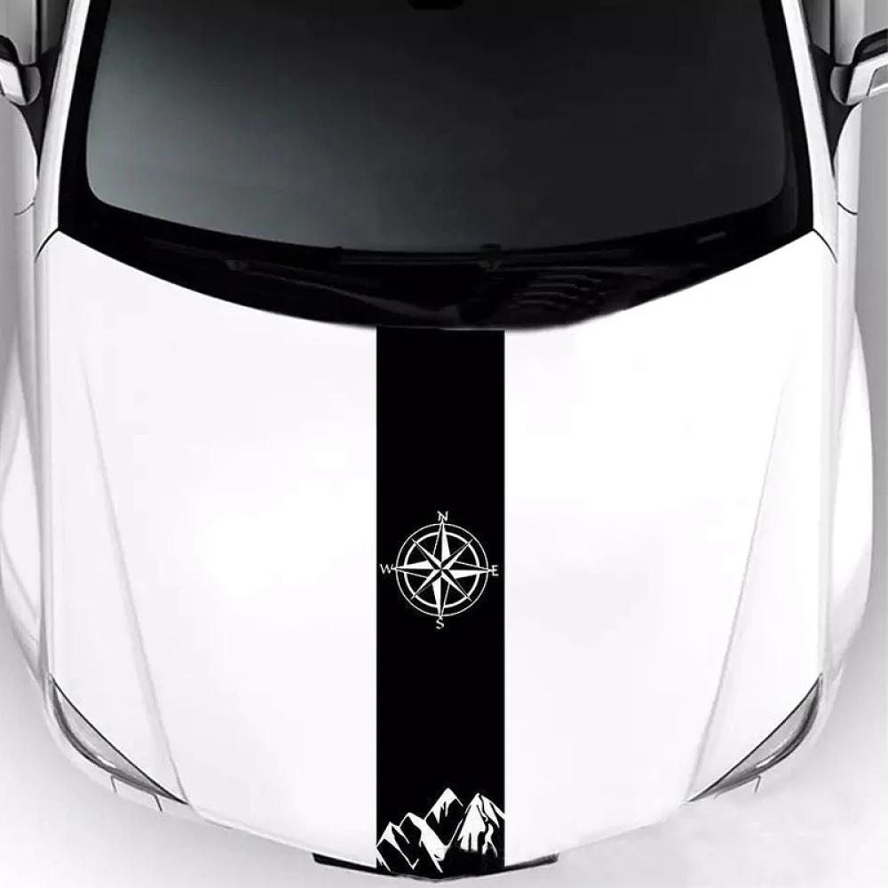 Various Styles Hood Cover Stripe Sunscreen Car Stickers Auto Sport Vinyl Film Cover Scratches Refit Automobile Styling Decals