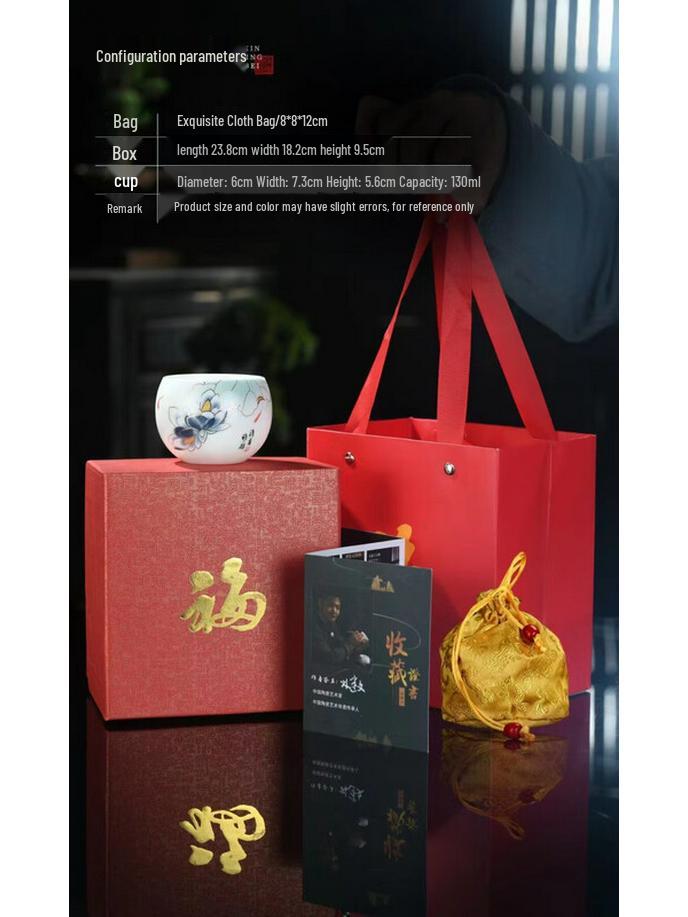 

Crystal Porcelain Suet Jade Plain Fired Master Teacup