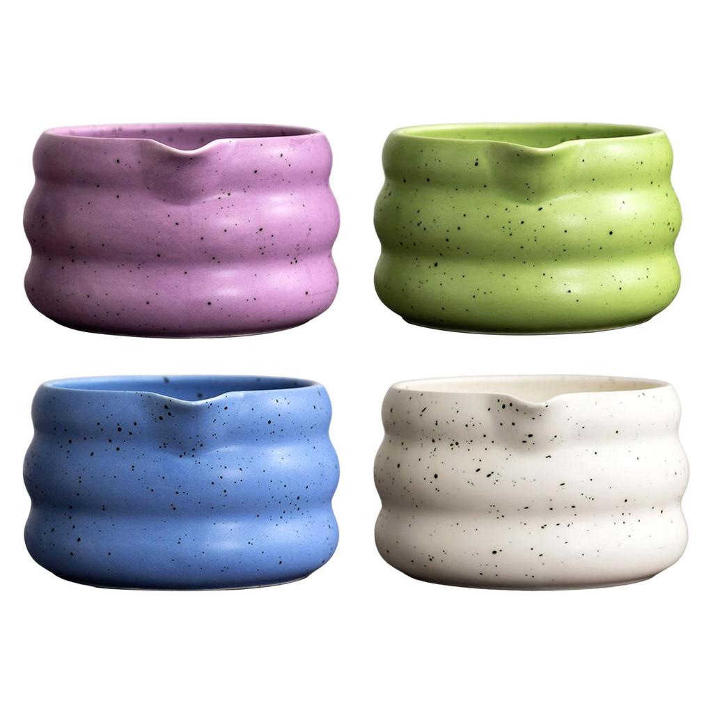 Matcha Bowl Decor Crafting Handcraft Creative Smooth Surface Portable Pottery Bowl for Tea Room Desktop Home Kitchen Living Room