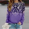 Fashion Pattern Print Women's T-Shirt Long Sleeve Autumn O Neck Lady Clothes Tops Oversized Harajuku Streetwear Female Tees
