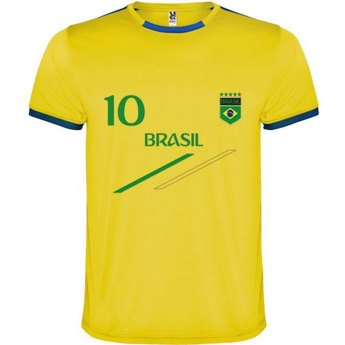 Children's Football Kit - Brazil - 2 T-shirts + Shorts - Blue - 12/13 Years - Breathable