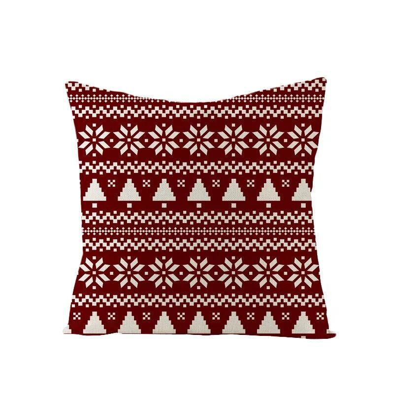 Linen Christmas Pillowcase Home Christmas Sofa Pillowcase Christmas