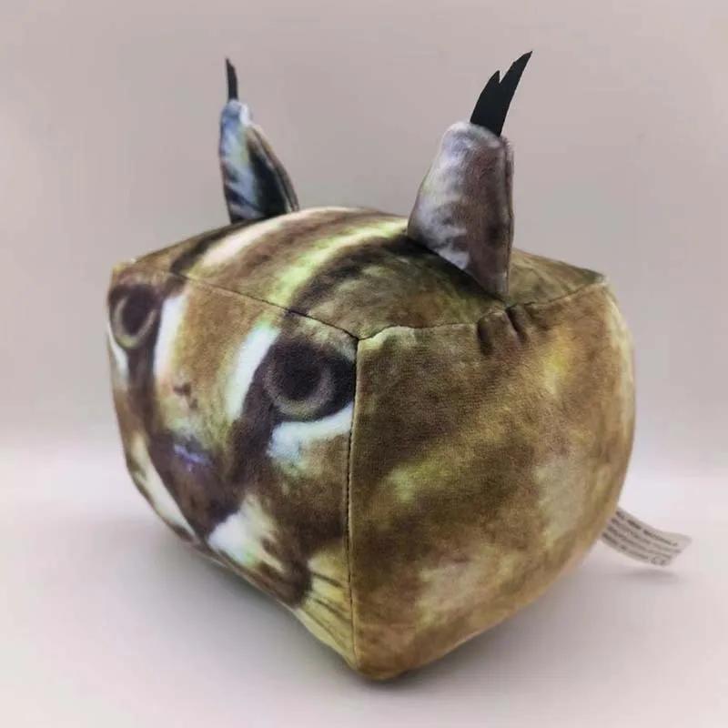 Novos brinquedos de pelúcia Raise A Floppa de 22 cm, bonecos de pelúcia fofos e macios, desenho animado, jogo 3D, bonecos de gato quadrados enormes para presente de aniversário e Natal para crianças