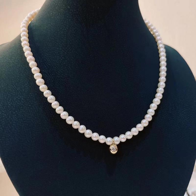 French Retro Pearl Necklace - Simple Versatile Clavicle Chain for Women