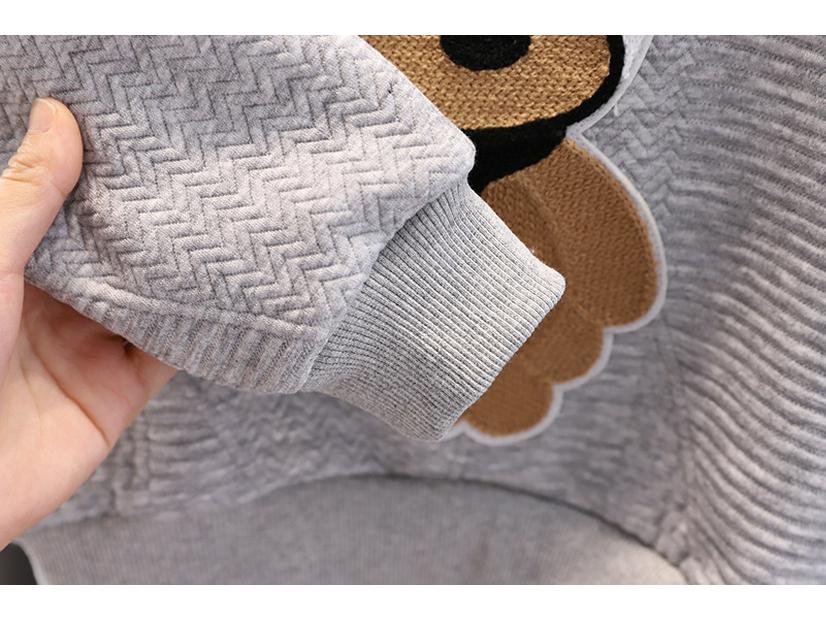 2025 New Infant & Baby Long Sleeve Cotton Cartoon Sweatshirt Set - Korean Style for Spring & Autumn