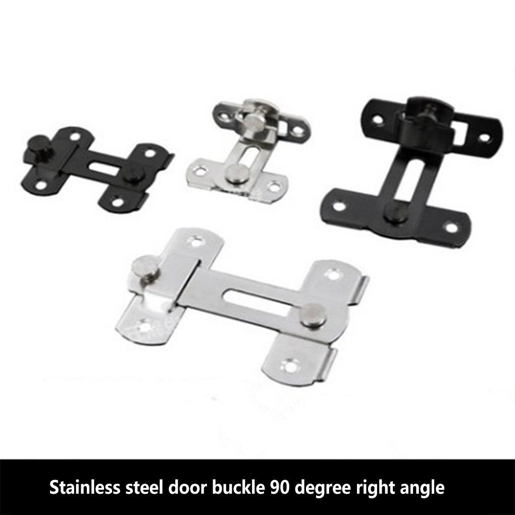 Stainless Steel Gate Latch Portable Detachable Anti-lost Anti-corrosive Household Restaurant Cafe Bedroom Door Lock Hardware