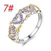 Two-Tone Heart-Shaped Zircon Ring - Women's Light Luxury Fashion Design