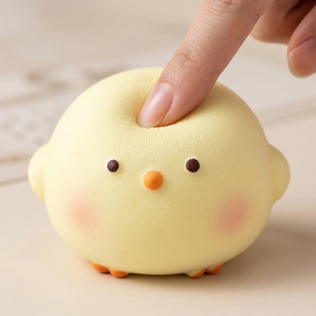 Little Yellow Slow- Fingertip Toy - Skin-Friendly, Ultra-Soft Pressure, Adorable -Themed Stress Companion