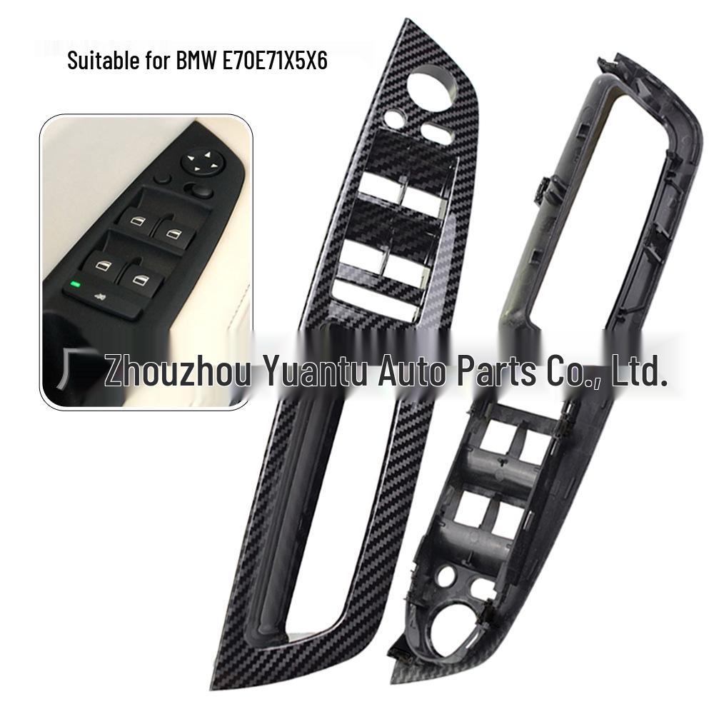 Kolfiber Inre Dörrhandtag Armstöd för BMW X5/X6 E70/E71/E72 (2007-2013)