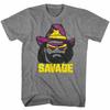 Macho Man Just Savage Graphite Heather Adult T-Shirt