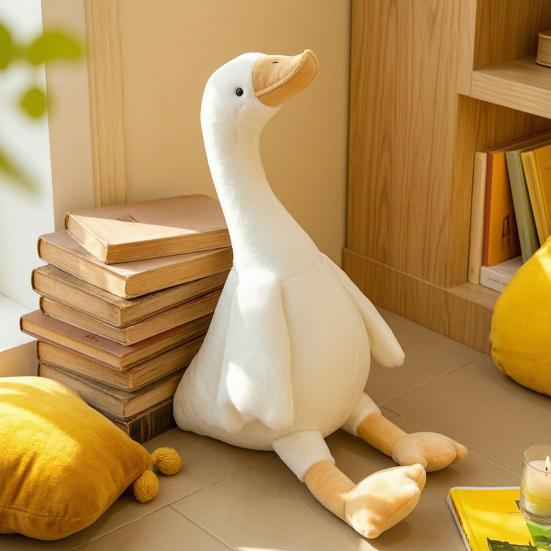 Long Neck Goose Plush Doll, Soft Stuffed Animal, Cute Fluffy Swan Pillow for Bedroom Decor, Sleep Companion Gift for Toddlers And Adults