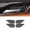 Inner Door Bowl Cover Trim Inner Door Bowl Decorative Stickers Carbon Fiber For BMW 5 Series G30 G38 2018-
